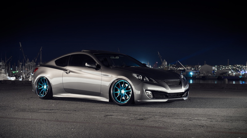 genesis, Coupe, City, Night, Hyundai, Car, 1080P