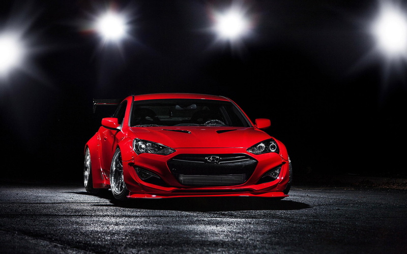red, genesis, hyundai, 2K, 2014, cars, btr, coupe