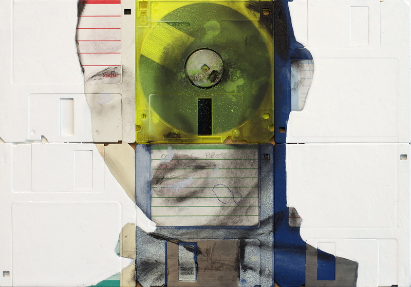 floppy-art, portrait, style, building exterior, girl, profile, building, built structure, window, eyes, yellow, figure, safety, 2K, number, paint, woman