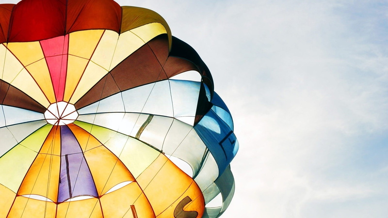 photography, parachutes, colorful, clear sky, 1080P