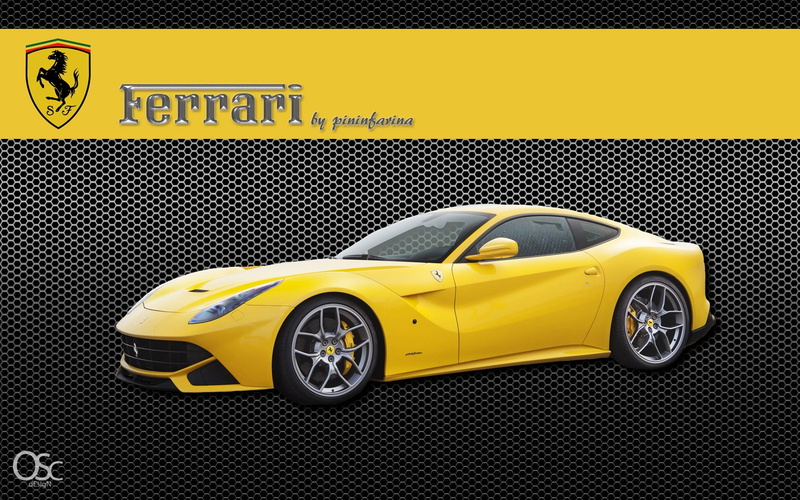 communication, retro styled, cast, motor vehicle, indoors, vehicle, Ferrari, no people, sign, wheel, yellow cars, luxury, mode of transportation, land vehicle