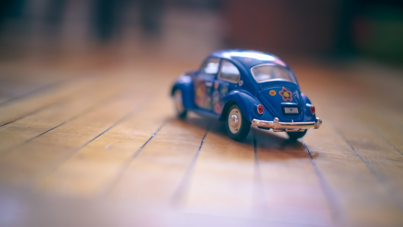 no people, toy car, wood, selective, beetle, toy, volkswagen, close-up, table, day, blue, surface, auto, wood - material, surface level, brown, man made object