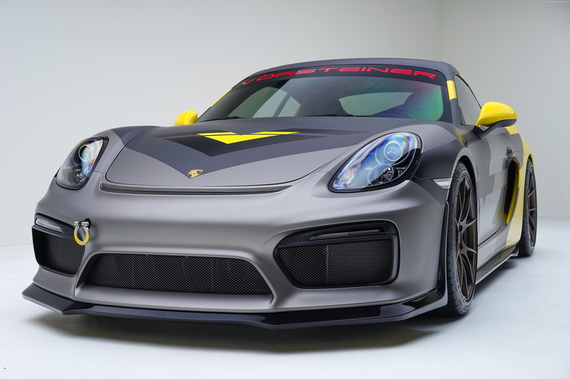 transportation, 5K, mode of transportation, Porsche Cayman GT4, white background, gray, stationary, transparent, close-up, sport car, motor vehicle, Vorsteiner tuning