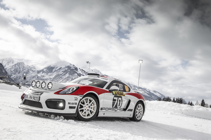 machine, snow, Porsche Cayman GT4 rally, 5K, light, mountains, lights, rally, sports car