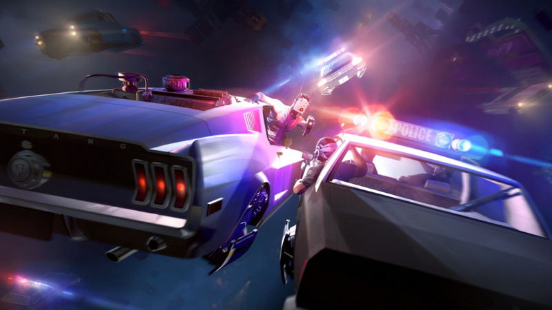 Ford Mustang, government, artwork, police, purple, standing, night, police force, law, mode of transportation, car, occupation, accidents and disasters