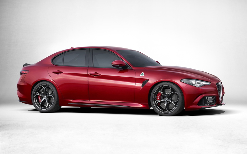 Red, sedan, Supercar, quadrifoglio, Romeo, 2K, Alfa, giulia, 2016