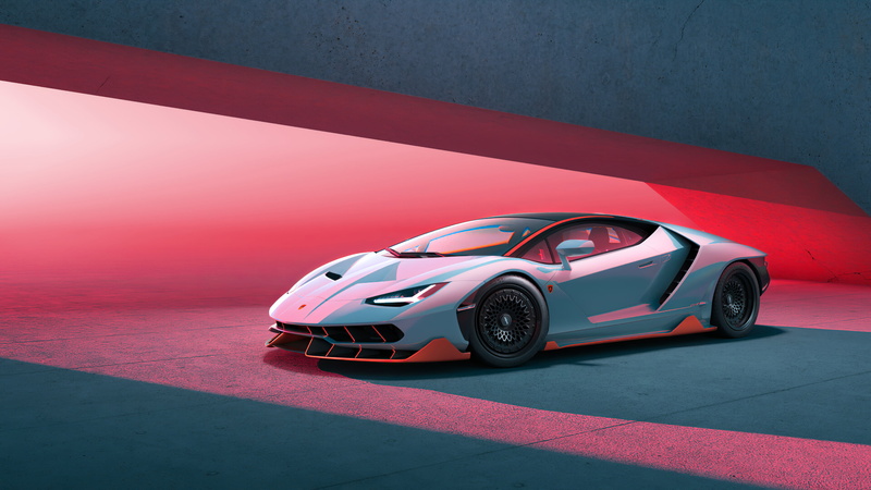 Lamborghini, Lamborghini Centenario, artwork, Super Car, 4K, Italian Supercars
