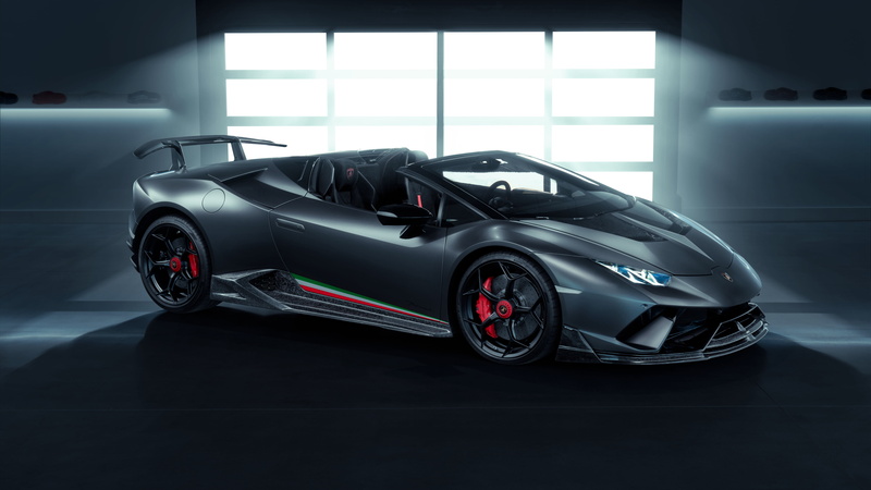 Lamborghini Huracan, grey cars, supercars, 5K, low light, Spyder, Italian Supercars, window, Lamborghini Huracan Performante