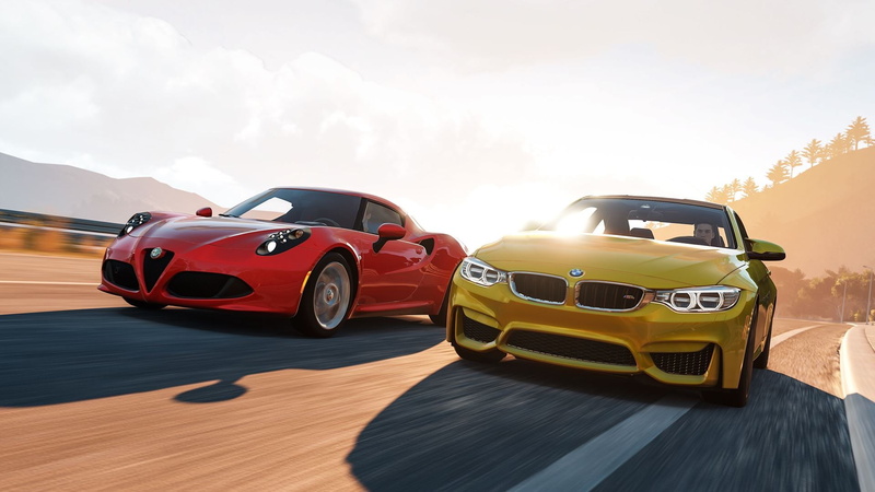 Forza Motorsport, nature, coupe, lens flare, motor vehicle, road trip, Forza Horizon 2, mode of transportation, car, wheel, day, luxury, sunlight, land vehicle