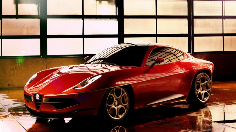 motor vehicle, luxury, convertible, day, glass - material, Disco Volante, transportation, window, red, mode of transportation, car, land vehicle, sports car