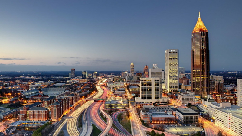 metropolis, outdoors, skyscraper, daytime, united states, city, landscape, downtown, architecture, horizon, cityscape, tall - high, city life, tower block