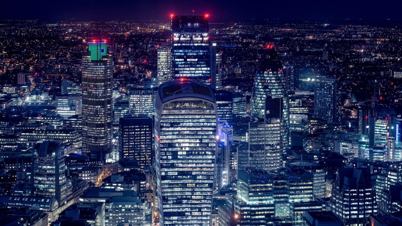 urban skyline, illuminated, architecture, sky, development, financial district, united kingdom, crowded, crowd, london, building, building exterior, skyline