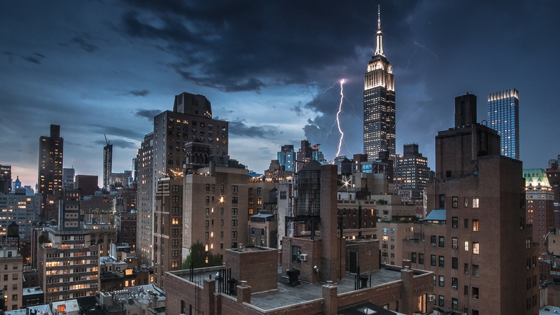 urban skyline, residential district, tower block, new york city, cloud - sky, 1080P, cityscape, tower, midtown manhattan, office, outdoors, metropolis