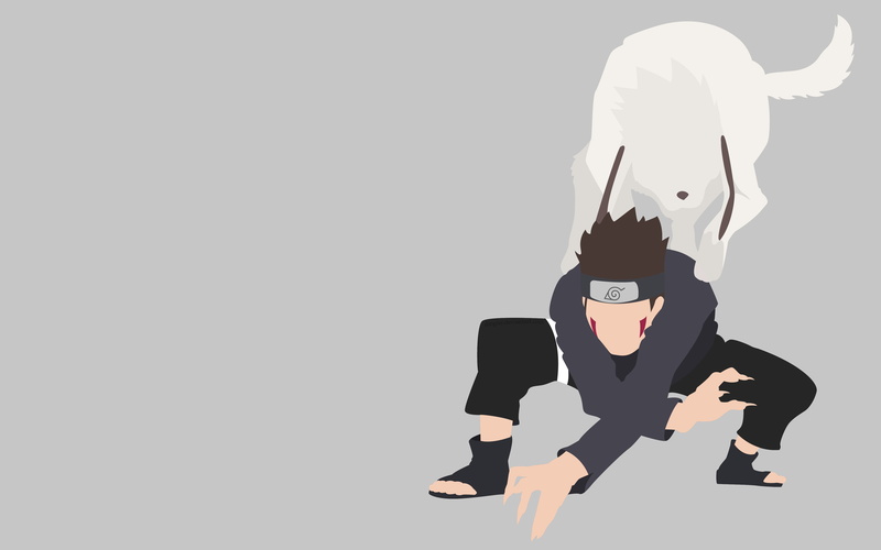 Kiba Inuzuka, 4K, Anime, Naruto, Akamaru (Naruto)