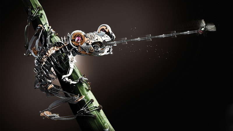 1080P, frog, electronics, 3d and abstract, metal, animal, mechanical, 3d, technology