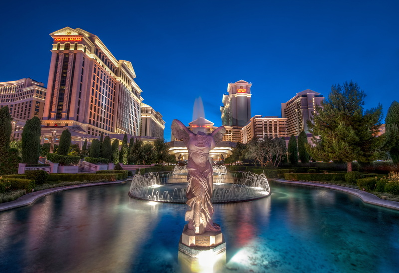 fountain, Las Vegas, the sky, casino, 2K, caesars palace, USA