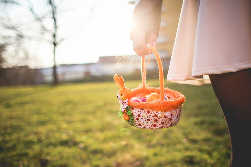 healthy eating, traditional, day, lifestyles, eggs, food, fruit, tradition, real people, easter, females, child, Basket, wellbeing, nature, 4K, outdoors