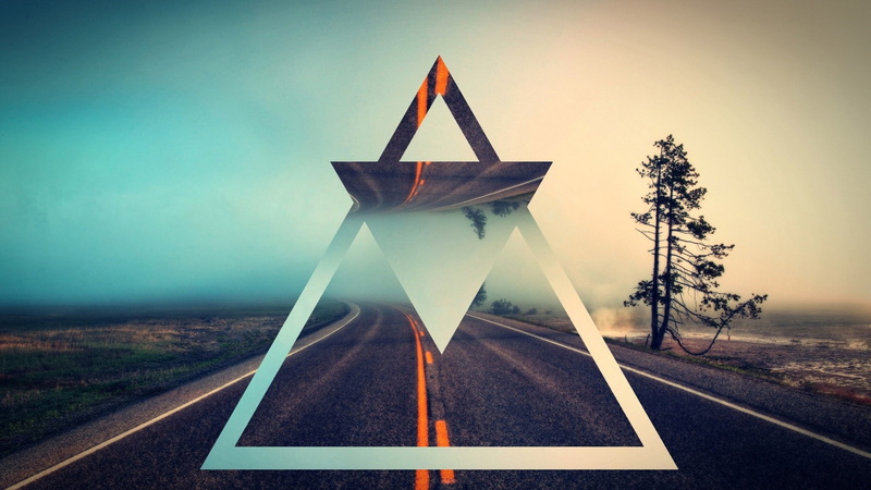 abstract, polyscape, landscape, 1080P, road, triangle