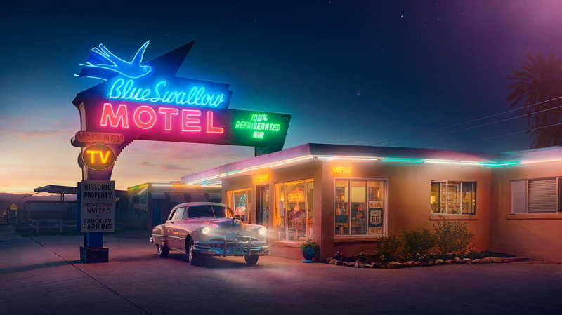 2K, vintage, car, neon, Retro car