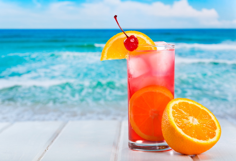 red, background, food, glass - Material, backgrounds, freshness, summer, orange - Fruit, vacations, liquid, cocktail, orange Color, sea, nature, food and drink