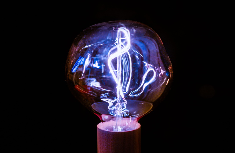 round, electric, glowing, lightbulb, luminescence, filament, ball-shaped, no people, indoors, light bulb, 4K, studio shot, energy, electric light, abstract