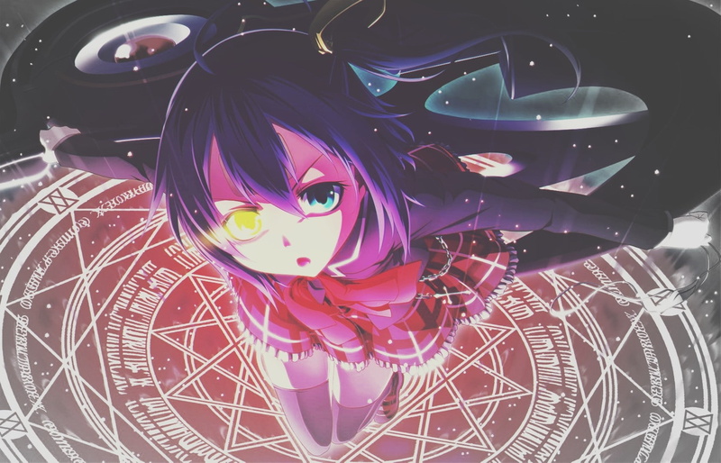 artwork, 720P, blue eyes, Chuunibyou demo Koi ga Shitai!, Takanashi Rikka, anime girls, yellow eyes, fan art