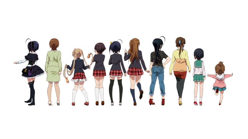 child, friendship, females, beautiful, adult, women, isolated, Takanashi Touka, backgrounds, business, group Of People, characters, student, untitled, togetherness