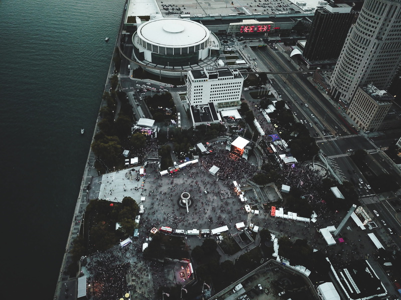 built Structure, famous Place, dji, cityscape, urban Skyline, mavic pro, drone, electronic dance music, aerial, michigan, lifestyle, tower, city Life, traffic