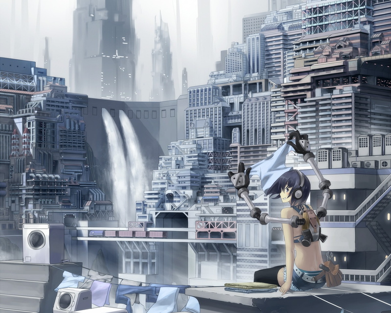 artwork, x, hot, anime, Science-Fiction, headphones, 1080P, sciencefiction, girls, art, hd