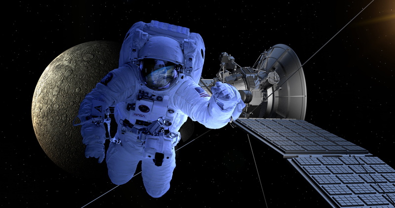 moon, headwear, industry, astronomy, float, weightless, clothing, holding, astronaut, space, space suit, technology, science, people, earth, exploration