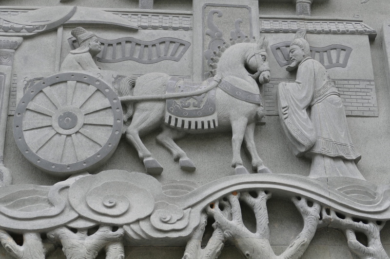 dare, wheel, design, sun moon lake, gods, architecture, relief, sculpture, floral pattern, ornate, built structure, day, carving, 5K, the past, china