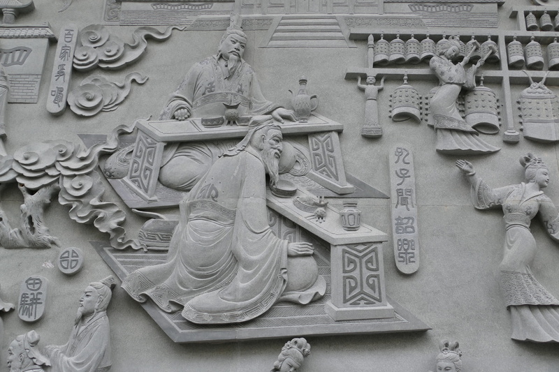 Buddhism, Relief, musician, craft, China, creativity, building exterior, stone, temple, the past, building, pattern, architecture, taoism, full frame, carving
