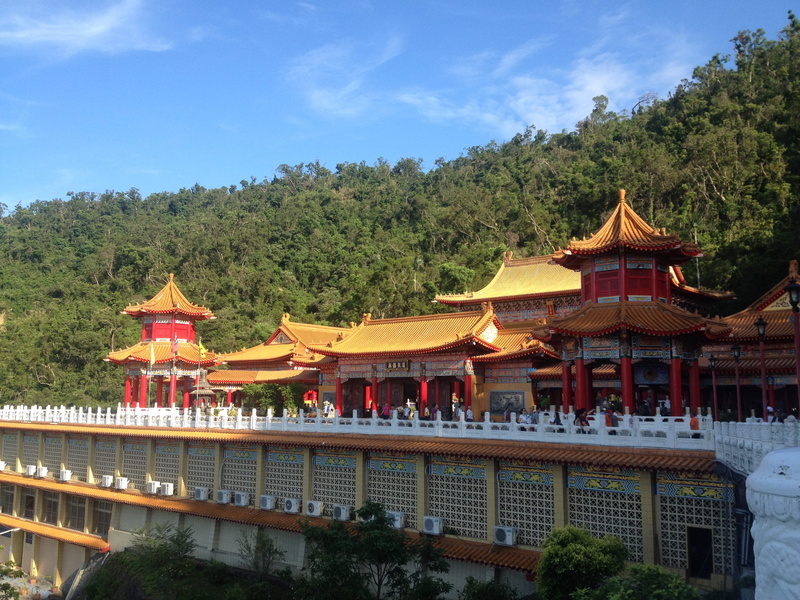 2K, outdoors, religion, cloud - sky, taiwan, building, plant, growth, travel destinations, tree, nature, quiet, shrine, travel, day, three clear progenitor
