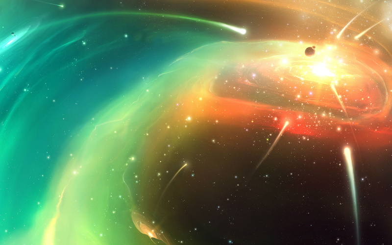 white, water, star, Space, planet - space, multi colored, 3D, outdoors, beauty in nature, space exploration, illuminated, stars, sky, night, no people