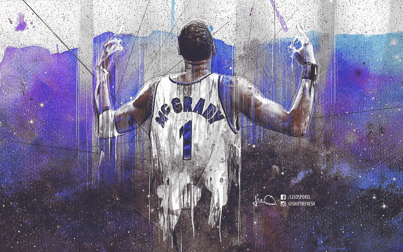 competitive sport, creativity, purple, 1080P, nba, waist up, young adult, orlando, mcgrady, real people, one person, clothing, sportsman, standing