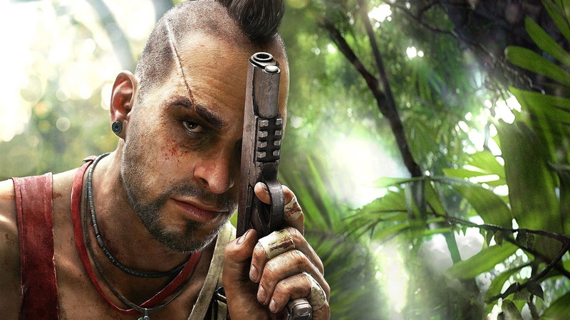 mid adult men, portrait, outdoors, real people, forest, Vaas Montenegro, land, mid adult, headshot, sunlight, Far Cry 3, tree, video games, front view