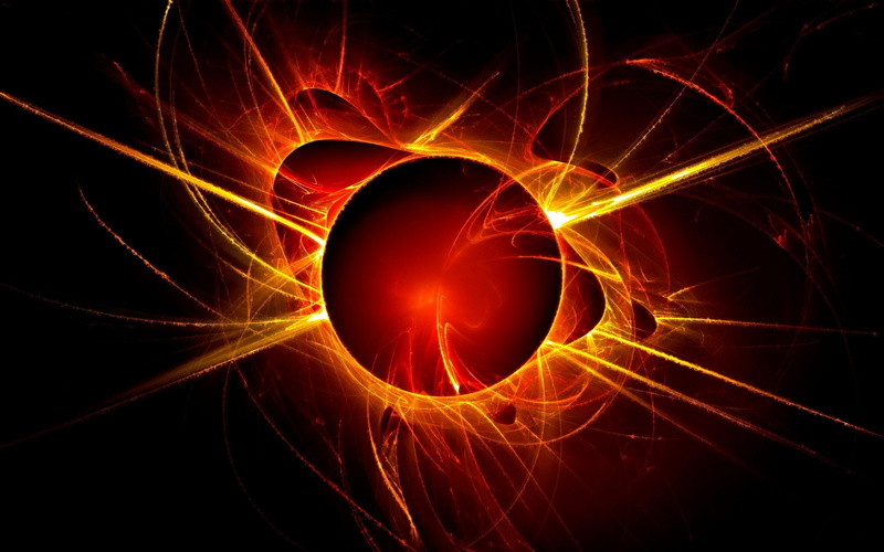 fireball, 2K, circle, geometric, black, shapes, fire, red, background, light, orange, yellow
