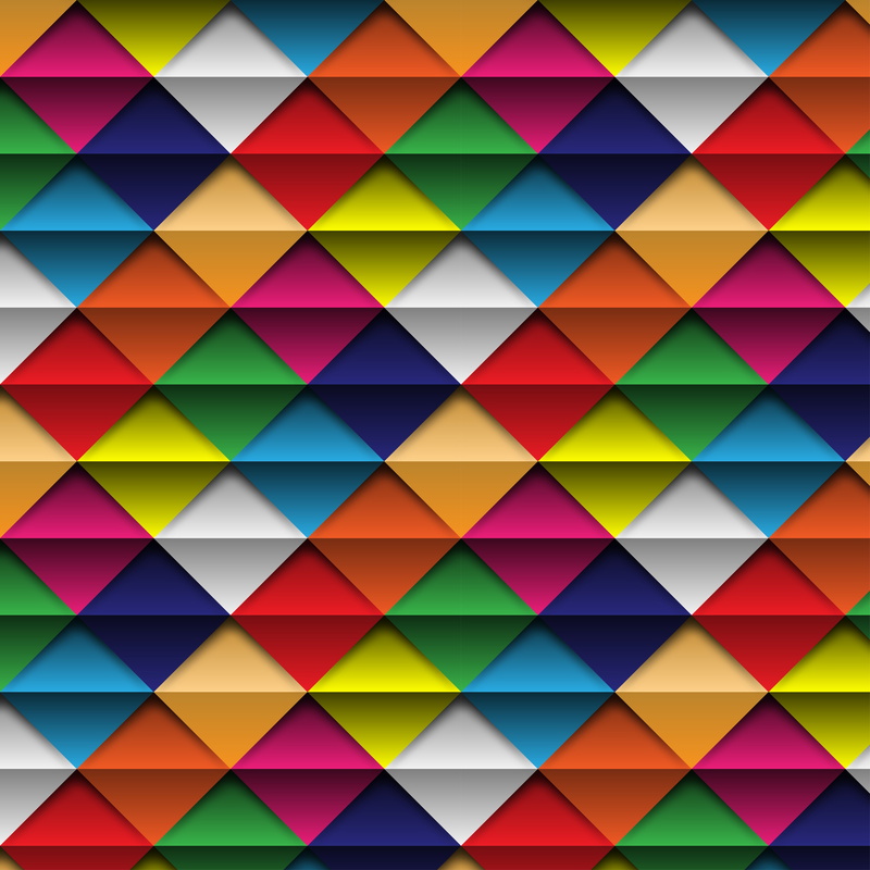 rainbow, rhombus, geometric, colorful, 5K, color, square, background