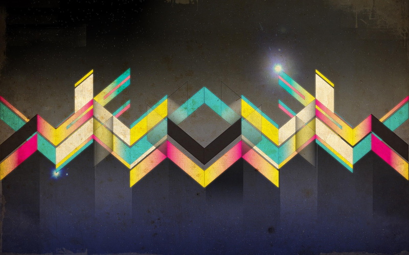 stripes, rhombuses, illustration, aztec, abstract, rhombus, yellow, 2560x1600, teal, stripe, black, 2K