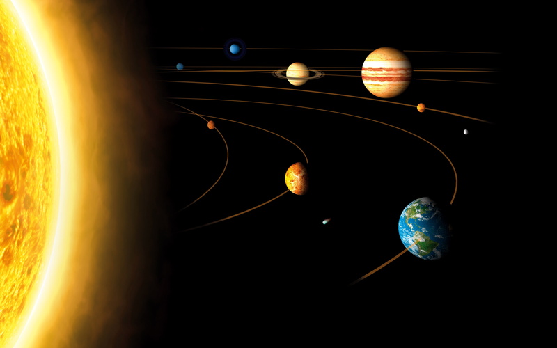Venus, Mercury, Uranus, Mars, Earth, Neptune, Saturn, space, 5K, orbits, planet, Sun, Jupiter, Solar System