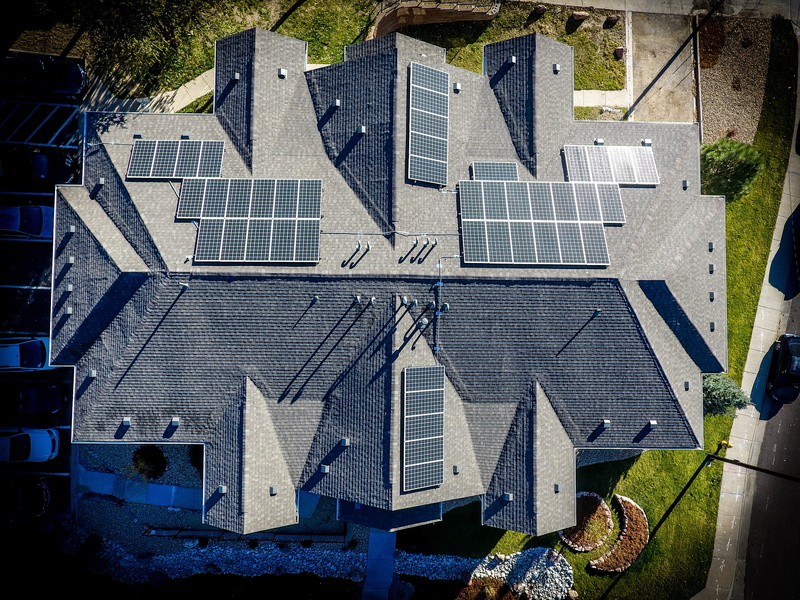 building, residential district, sustainable, clean, high angle view, ecology, electric, renewable, city, roof, no people, solar, power, energy, top, technology