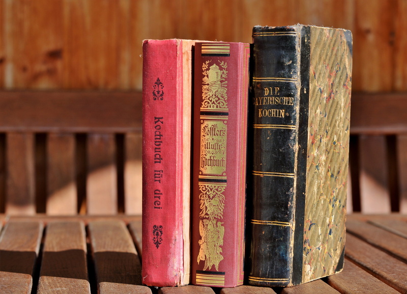 bookshelf, old german scripture, spine, history, book stack, shelf, communication, western script, no people, books, historically, wood - material, used books