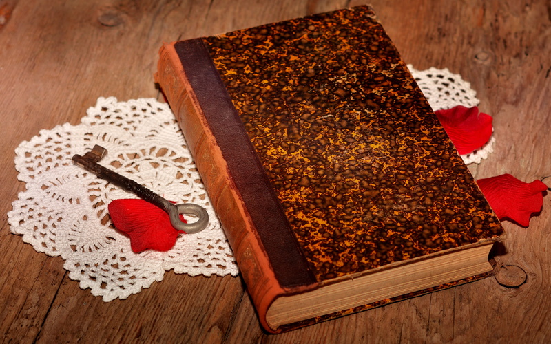 dessert, freshness, homemade, rustic, book, food, sweet food, Spine, cake, temptation, baked, healthy eating, red, directly above, Wood, old, high angle view