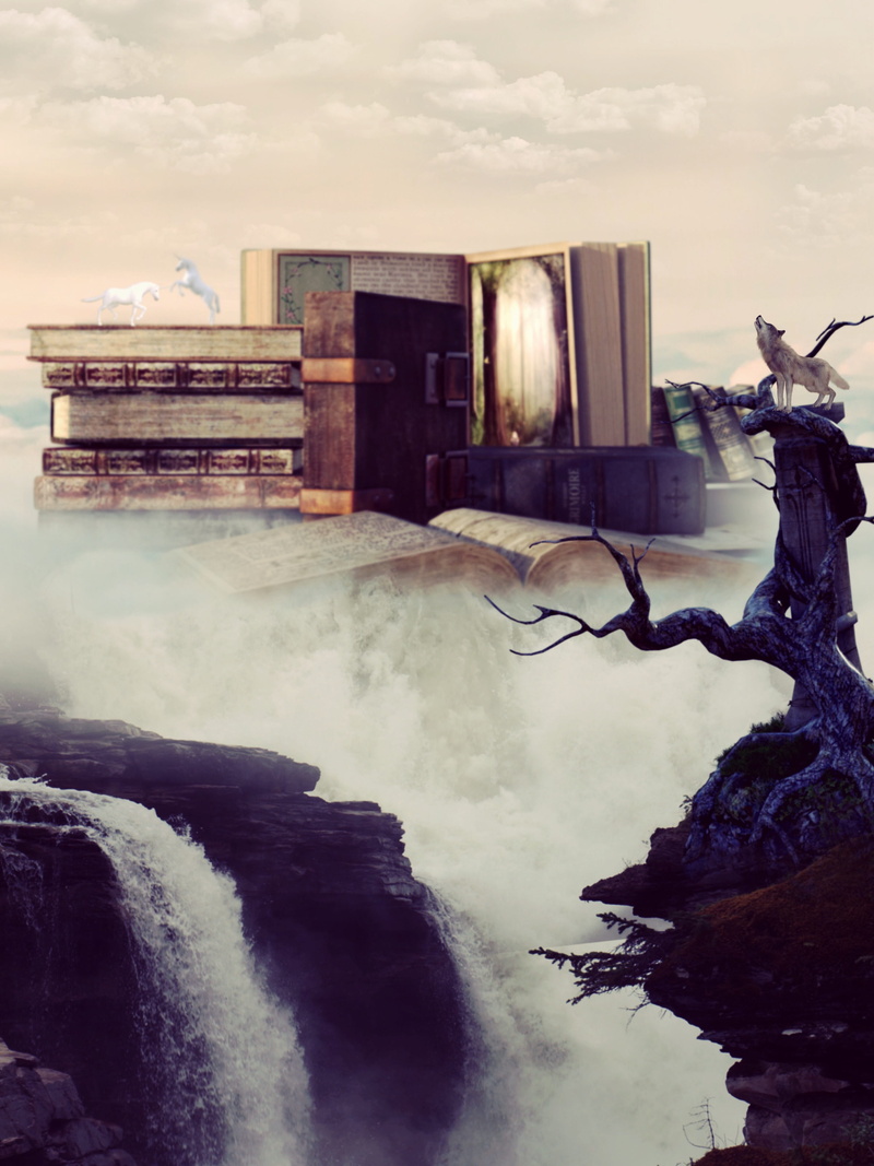 sculpture, cloud - sky, motion, study, antique, beside, waterfall, real people, middle ages, flowing water, historically, books, secret, sea, architecture