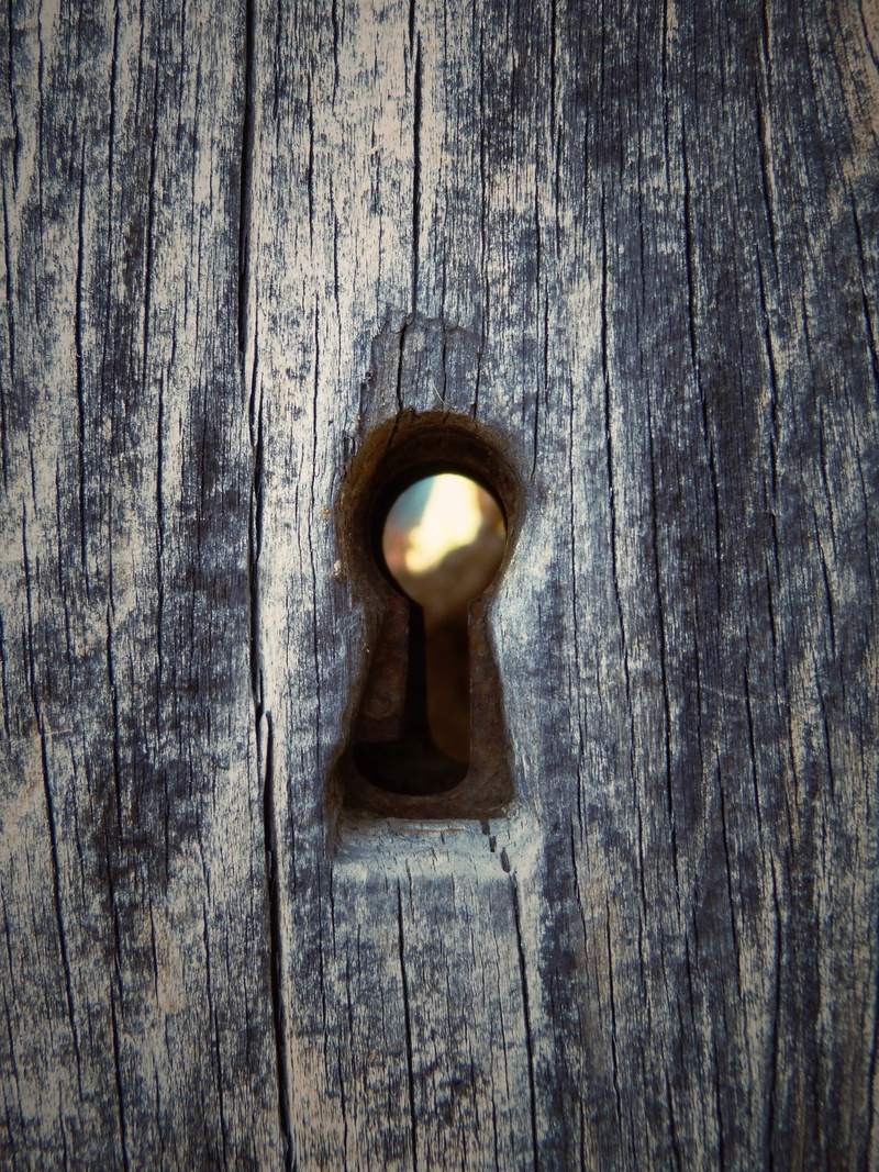 wood - material, full frame, safety, hole, door, lock, old, protection, tousled, backgrounds, spy on, nail, no people, metal, textured, keyhole, day, wood garlic sauce