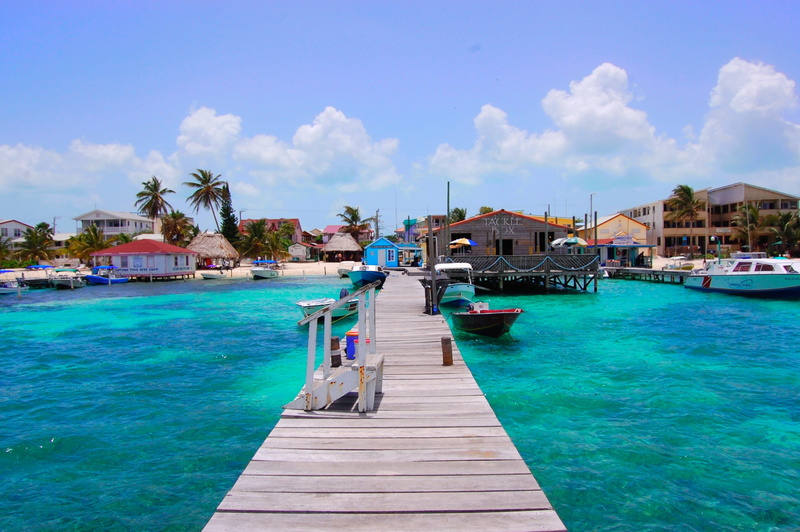 Belize, pier, sea, vacation, blue, water, outdoors, dock, nature, Caye, boat, travel destinations, trip, holiday, tropical climate, brown, travel, outdoor