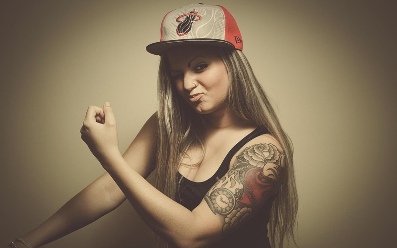 young adult, women, pierced nose, studio shot, looking at camera, heat, tank, adult, woman, top, hairstyle, clothing, piercing, beautiful woman, indoors