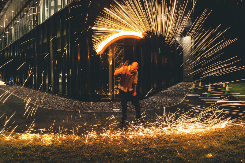 fire, sparks, real people, light, firework, fire spinners, men, fire spinning, illuminated, motion, long exposure, arts culture and entertainment, steel wool