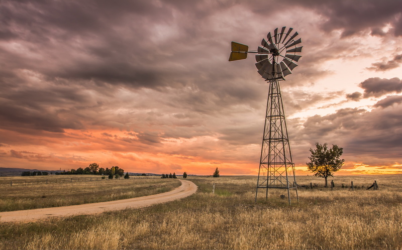 Spinning Wheel Country Australia, OConnell Rd, Brewongle, windmill, 5K, New South Wales, landscape, Australia