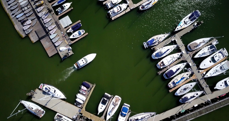 moored, area, nautical vessel, transportation, eye, aerial, large group of objects, marina, view, day, motor, reflection, s, from above, waterfront, docking